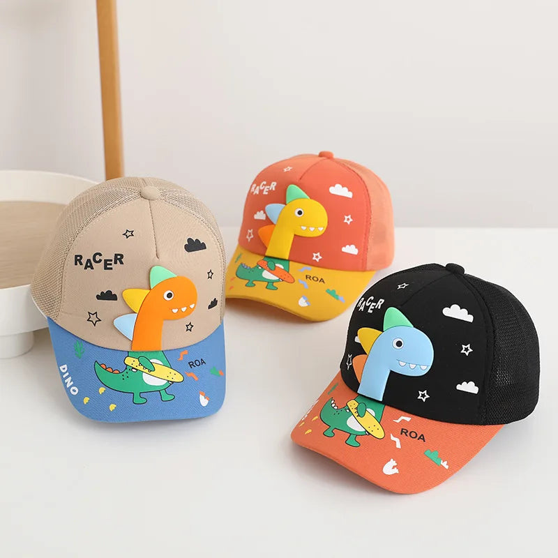 Cartoon Dinosaur Children Baseball Cap Cute Animal Kids Sun Hat Spring Cotton Outdoor Boys Girls Peaked Caps Bonnet Gorras