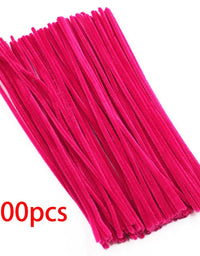 Colorful Pipe Cleaners Craft Kit Popsicle Plush Sticks Pompoms Stickers DIY Arts Supplies Children Kids Montessori Education Toy
