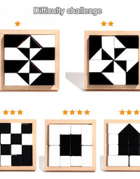 DIY Wooden Hide Puzzle Toys Montessori Logical Thinking Training Hidng Blocks Board Games Educational Toys For Children Kids
