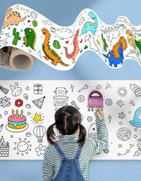 Children's Drawing Roll Sticky Color Filling Paper Graffiti Scroll Coloring Paper Roll for Kids DIY Painting Educational Toys
