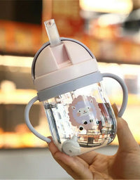 250Ml Baby Feeding Cup with Straw Children Learn Feeding Drinking Bottle Kids Training Cup with Straw
