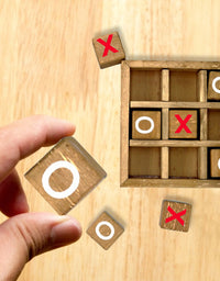XO Wood Board Game Toy Joyful Educational Toys Concentration Logical Thinking Training Parent-Child Interactive Table Game Toy
