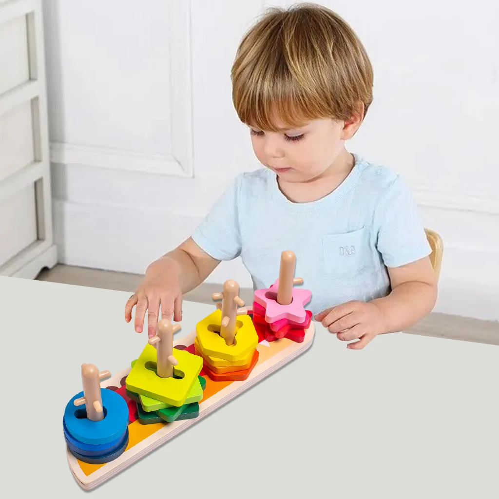 Wooden Toys Geometry Shape Matching Game Unisex Shape Pairing Games Geometric Shapes Toys Educational Toys Puzzle Gift for Kids